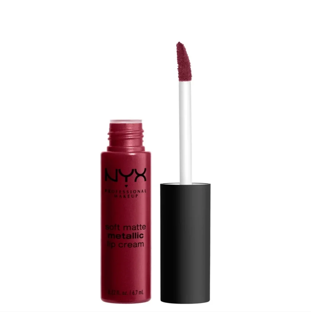 3 x NYX METALLIC Makeup Soft Matte Metallic Lip Cream, Madrid
